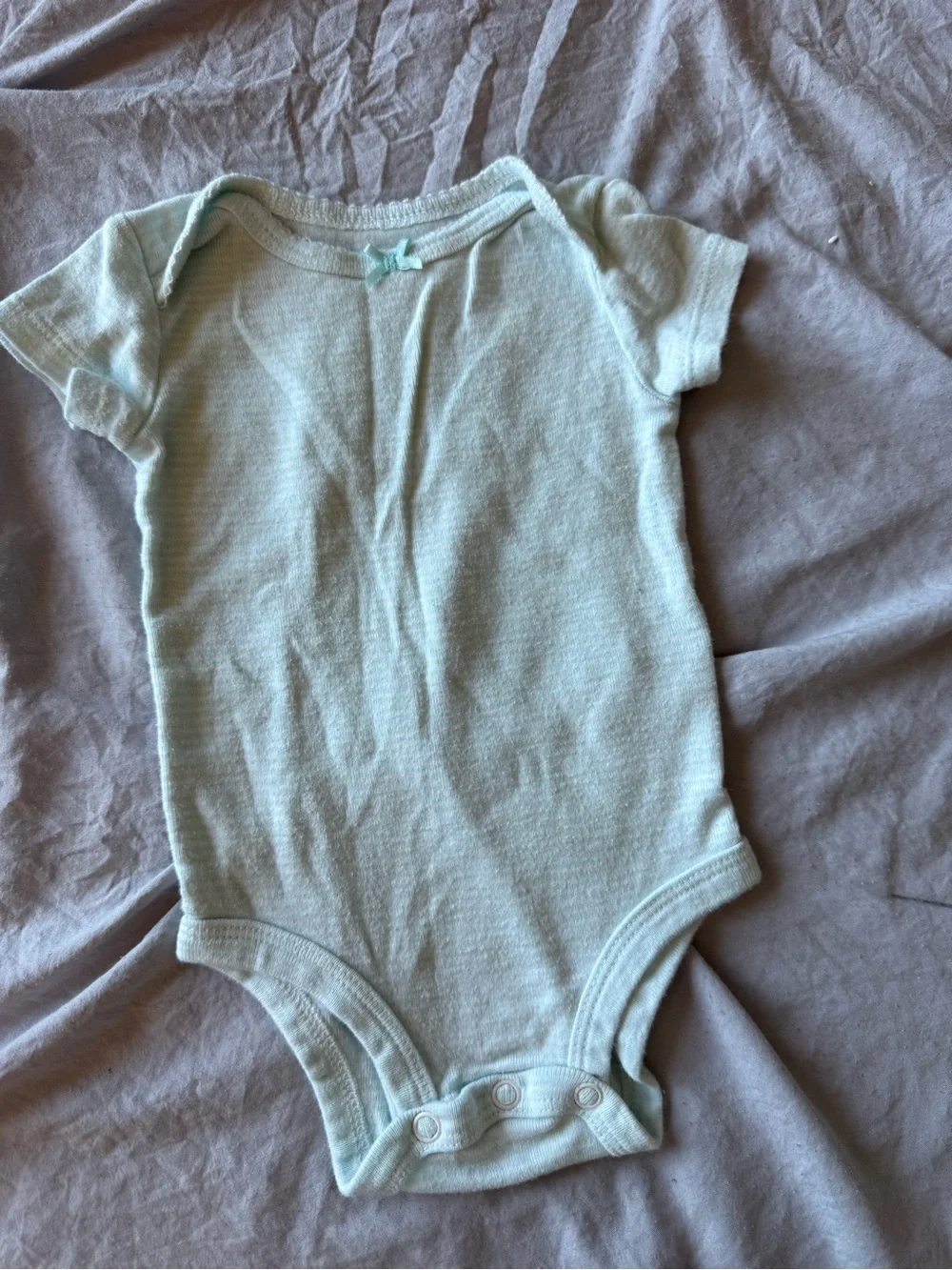 Carter's Light Aqua Short-Sleeve Baby One-Piece Bodysuit